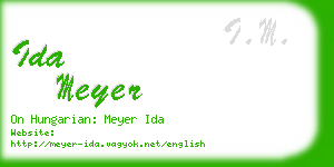 ida meyer business card